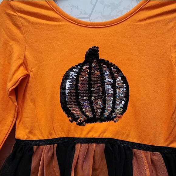 Nwt Girl's Thanksgiving Halloween Pumpkin tutu Dress - Picture 6 of 9